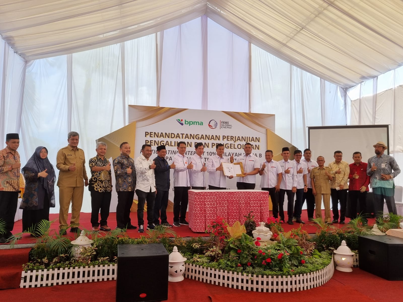 MUJ Tuntas Bersamai Proses Pengalihan PI 10 Persen BUMD Lampung dan Aceh Utara
